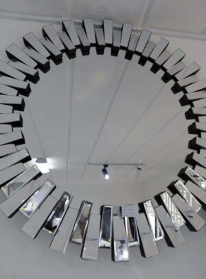 SILVER ROUND MIRROR