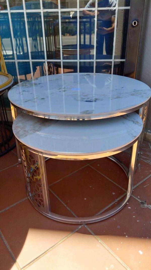 E0022 SILVER COFFEE TABLE
