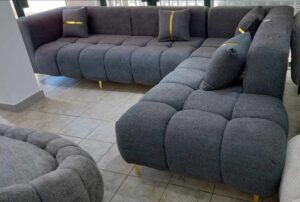 GREY L-SHAPE COUCH